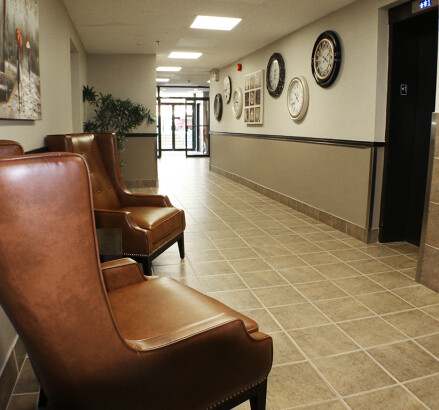 201 211 Hunter Elevators and back lobby