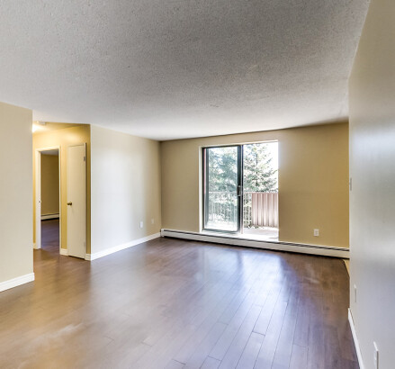 23 26 27 Terry Fox Place Living room facing patio and bedroom