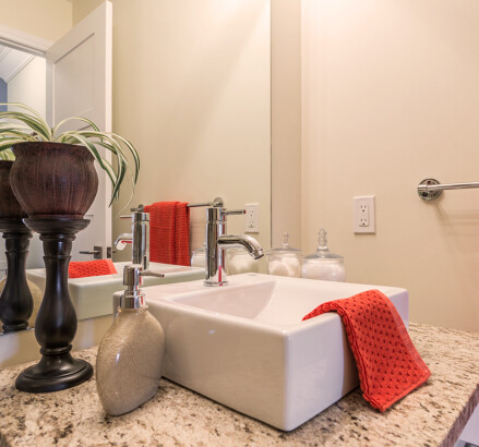 335 Dunsdon Staged model suite Ensuite bathroom vanity