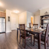 555 Park Staged model suite Dining area facing bathroom