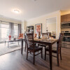 555 Park Staged model suite Dining area facing bedroom door