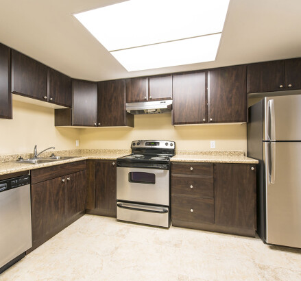 621 627 631 MacDonald 1 bedroom kitchen
