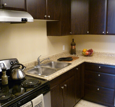 621 627 631 MacDonald Staged kitchen