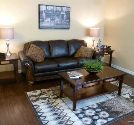 621 627 631 MacDonald Staged living room