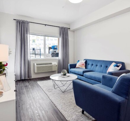3635 Carrington Road 1 Bedroom Model Suite Living Room 3