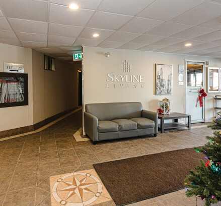 SkyLiving AuroraPlace 860SuzanneSt Timmins Unit119 OneBed OneBath 0023 lobby