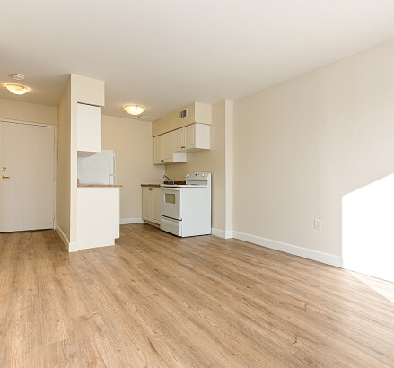 Skyliving 295LakeshoreDr NorthBay 1suite 1bed 1bath kitchen livingroom 0002