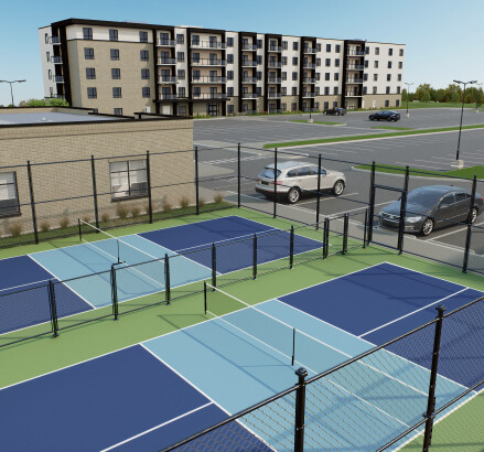 Terra Apartments Pickleball Court